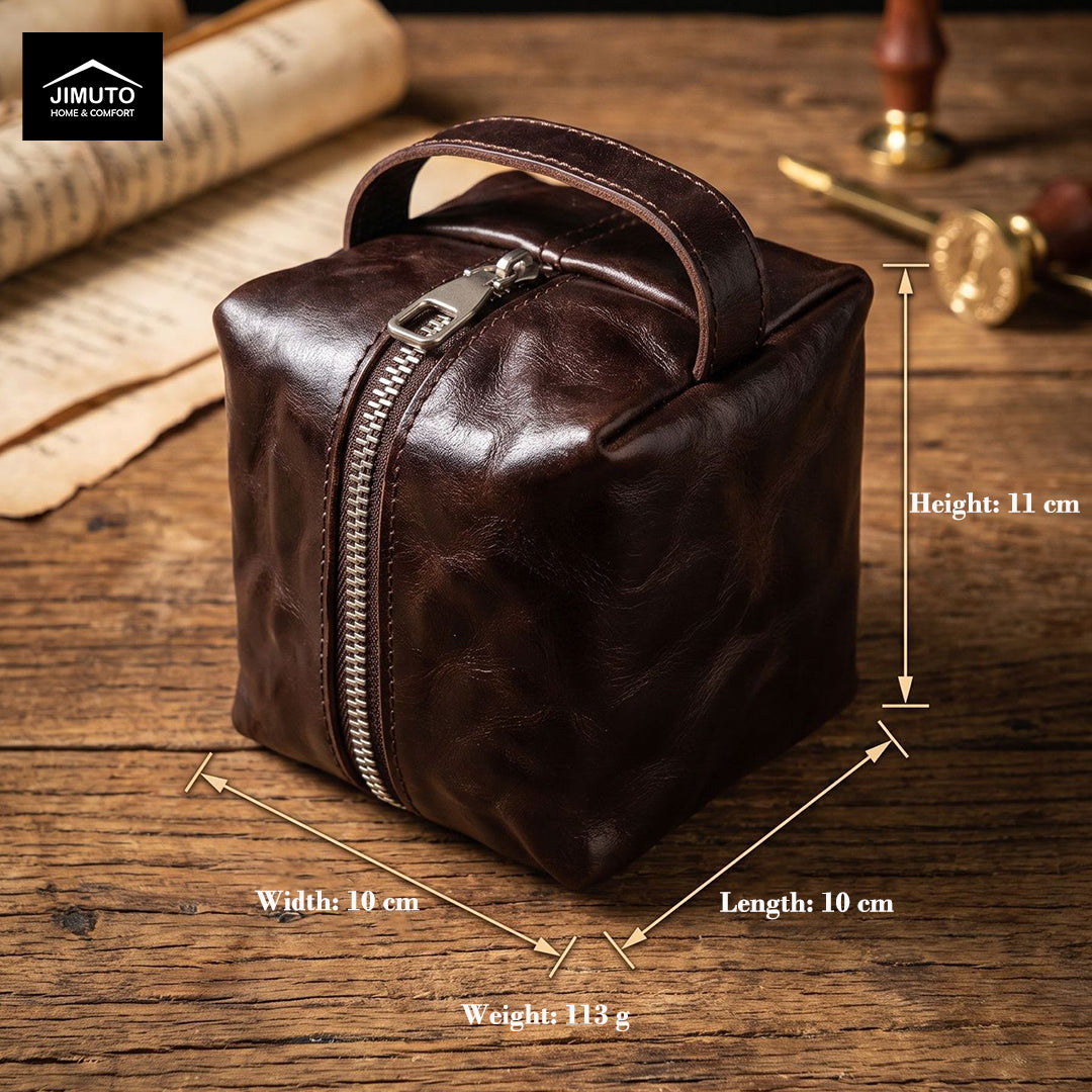 Vegetable-Tanned Leather Mini Bucket Bag | Unisex| JIMUTO LBB