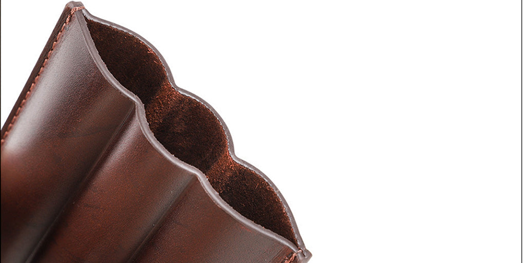 3-slot leather cigar case