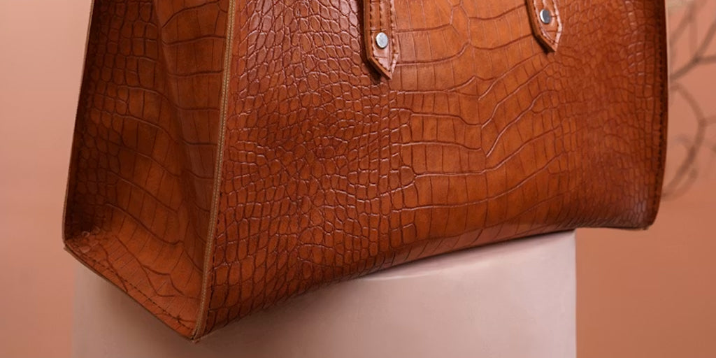 a luxury bag to be displayed on a desk