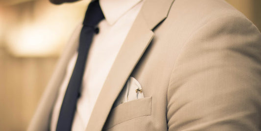 a man wears a silk tie