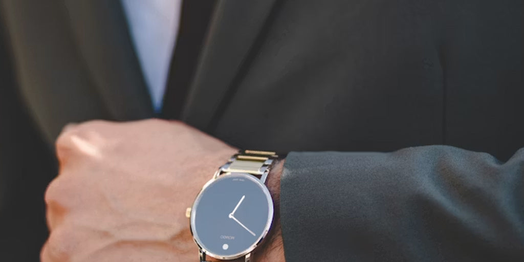 a man wears a watch