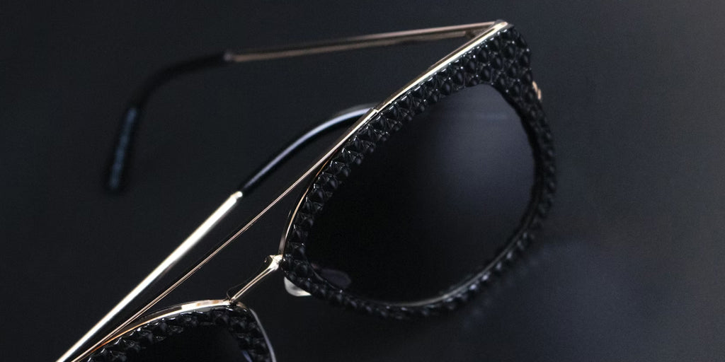 a pair of fashional eyeglasses