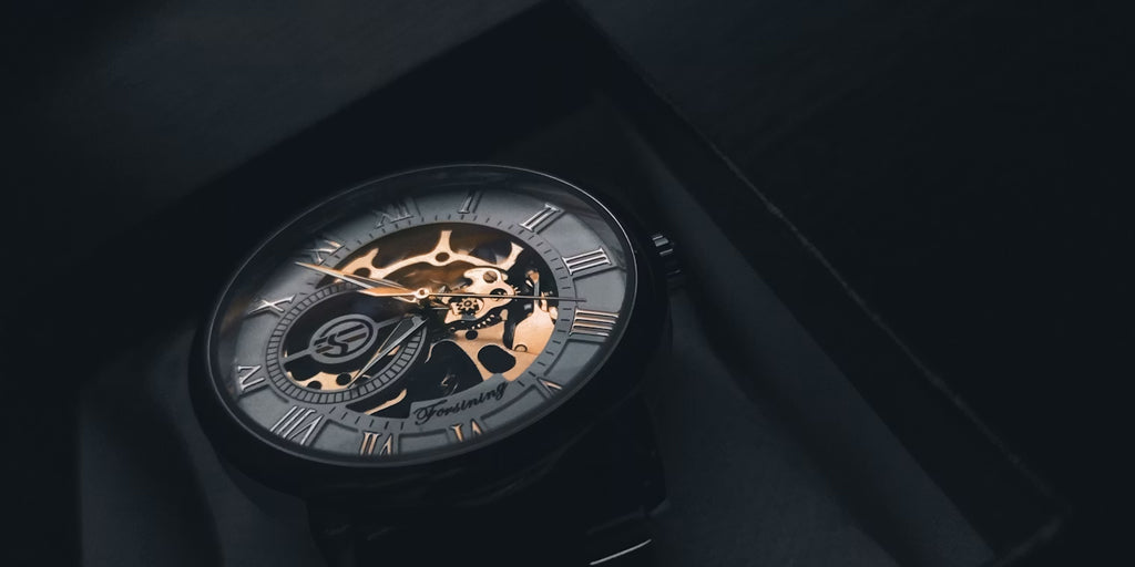a luxury watch in the display
