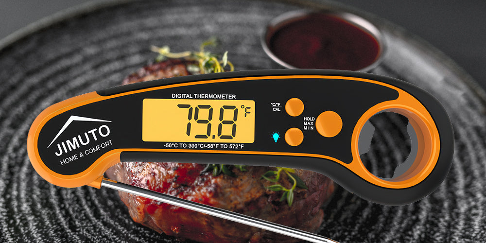 Grilled steak by JIMUTO meat thermometer
