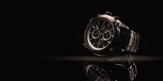 luxury watch on a desk