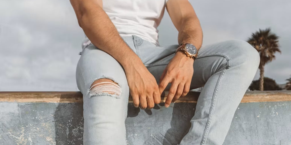 men's style wearing a watch