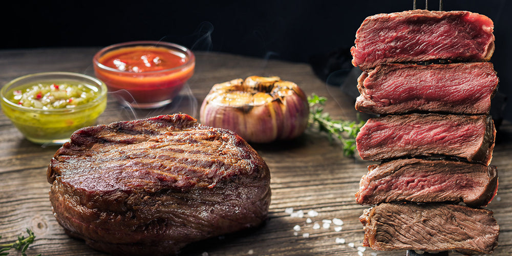 use JIMUTO instant read thermometer to get the right steak temperature when cooking