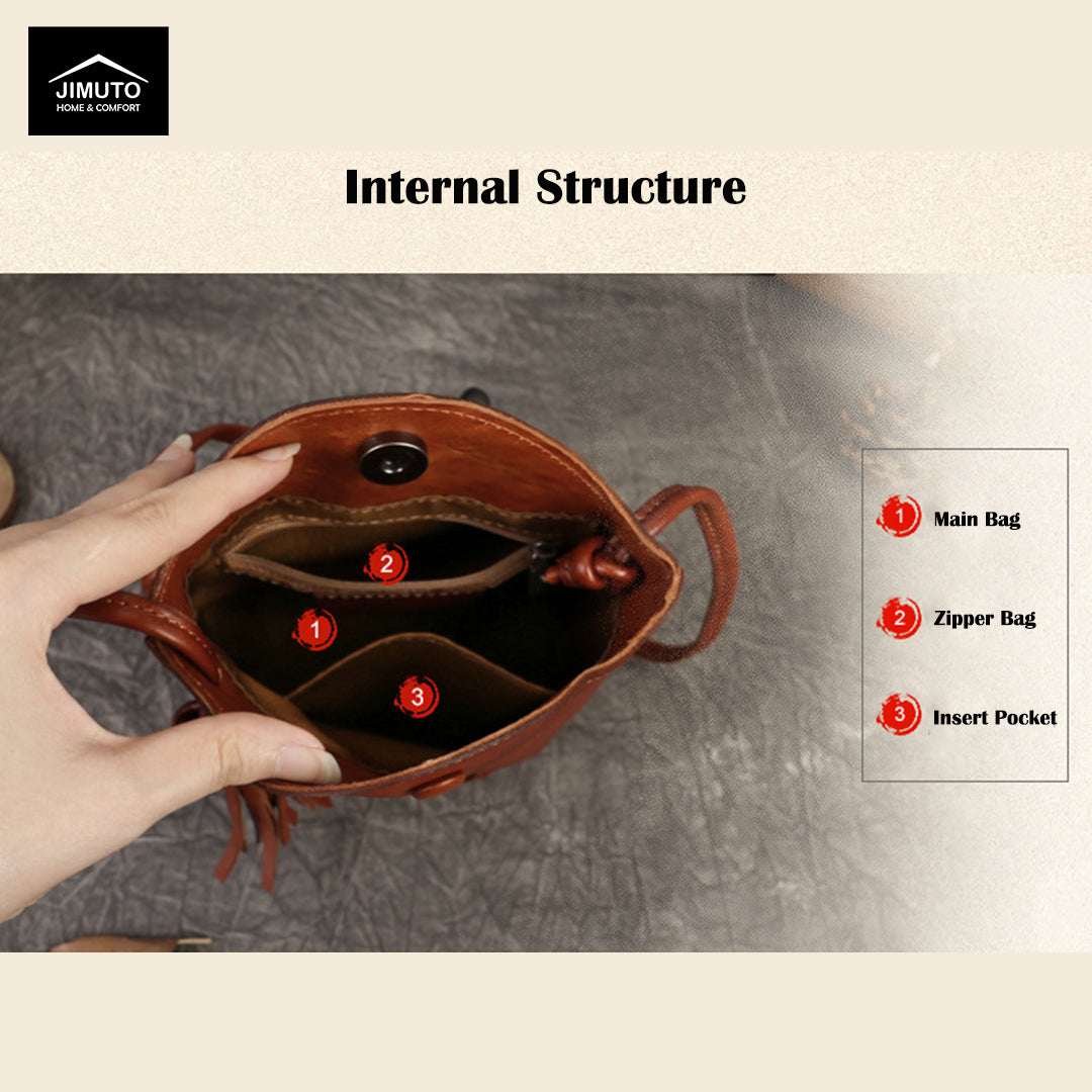 Handcrafted Top-Grain Leather Crossbody & Shoulder Bag |Ladies |  JIMUTO LBC