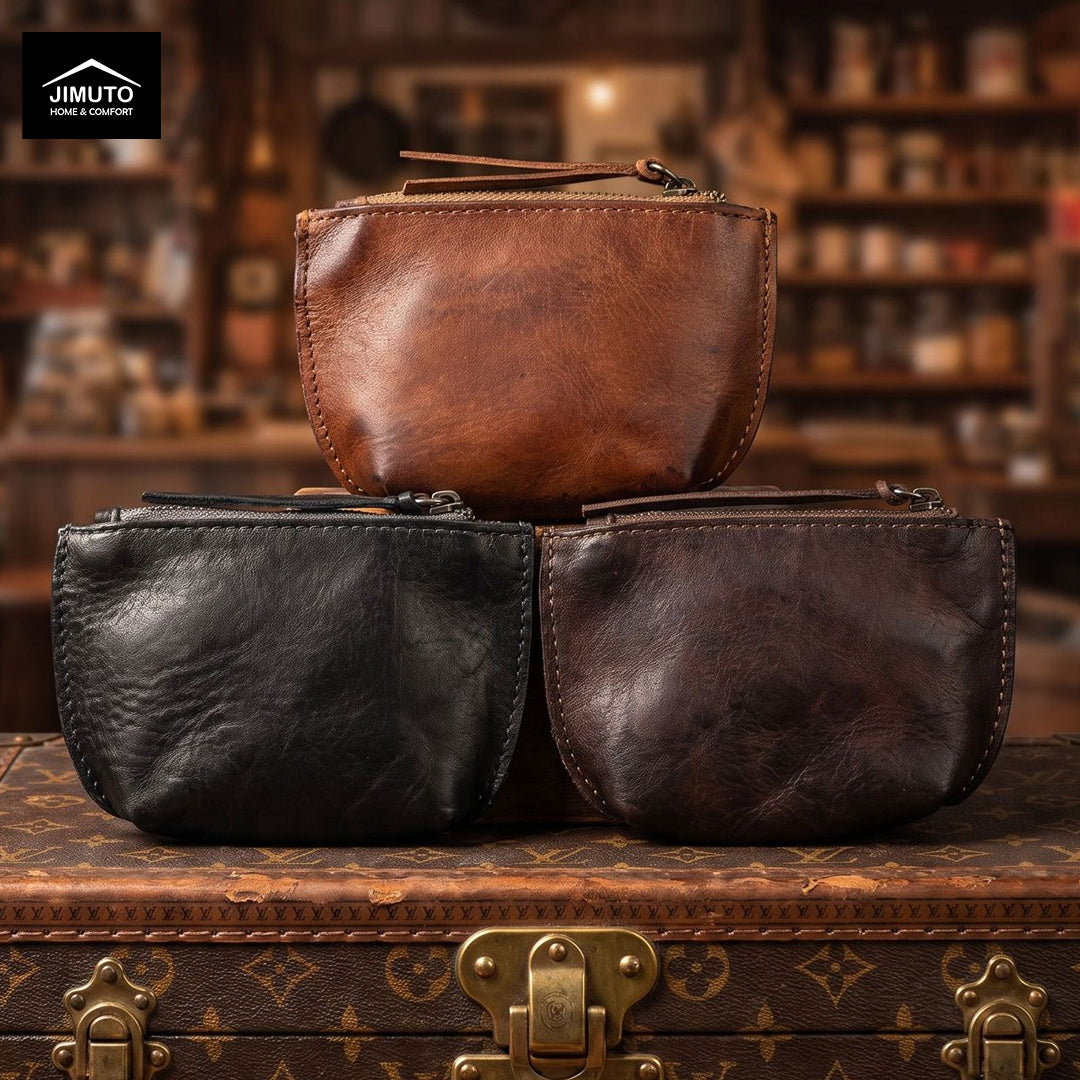 Handcrafted Vintage Leather Coin Clutch | Unisex| JIMUTO NLC