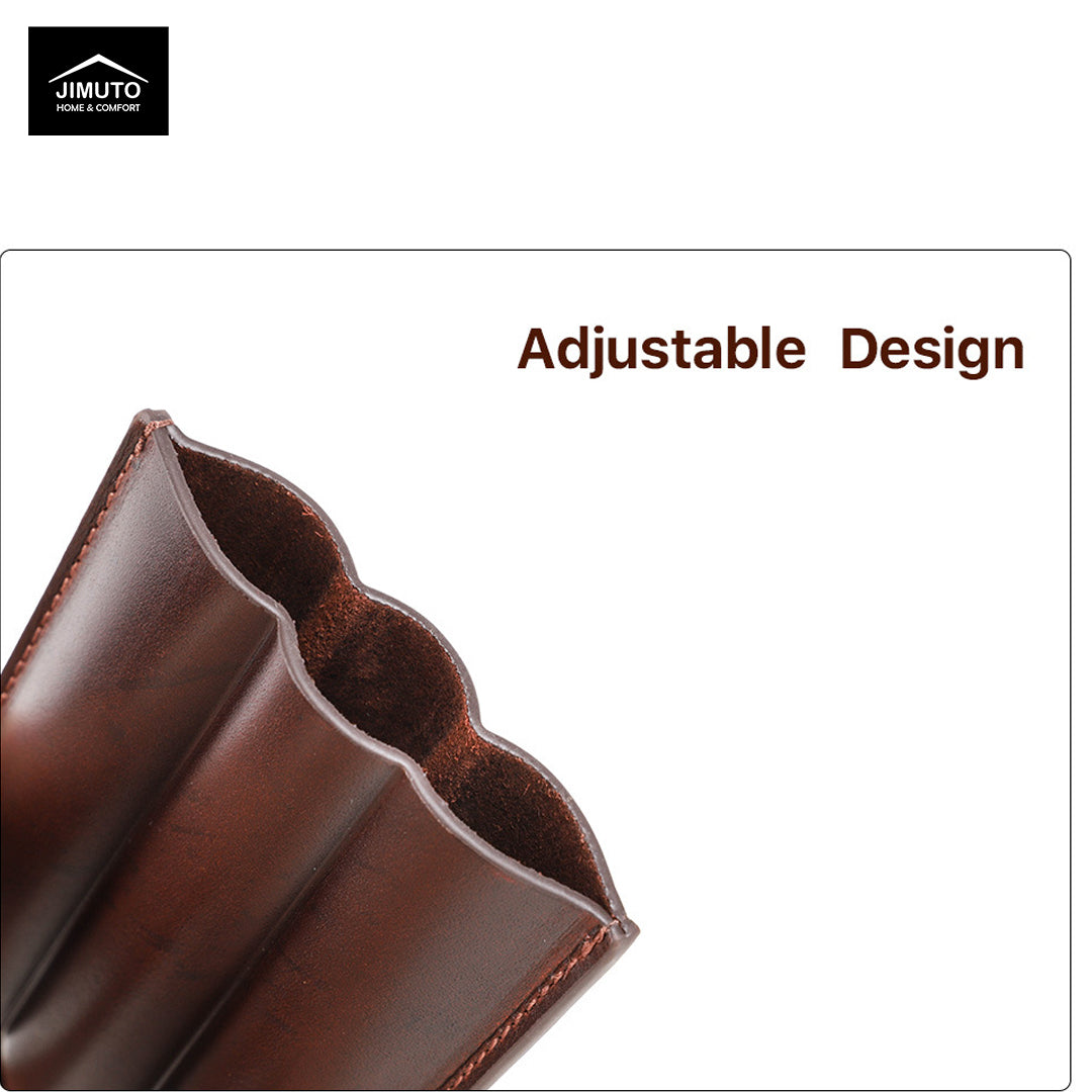 Brown adjustable design travel cigar case with 'JIMUTO' branding on a white background
