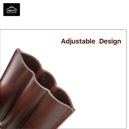 Brown adjustable design travel cigar case with 'JIMUTO' branding on a white background
