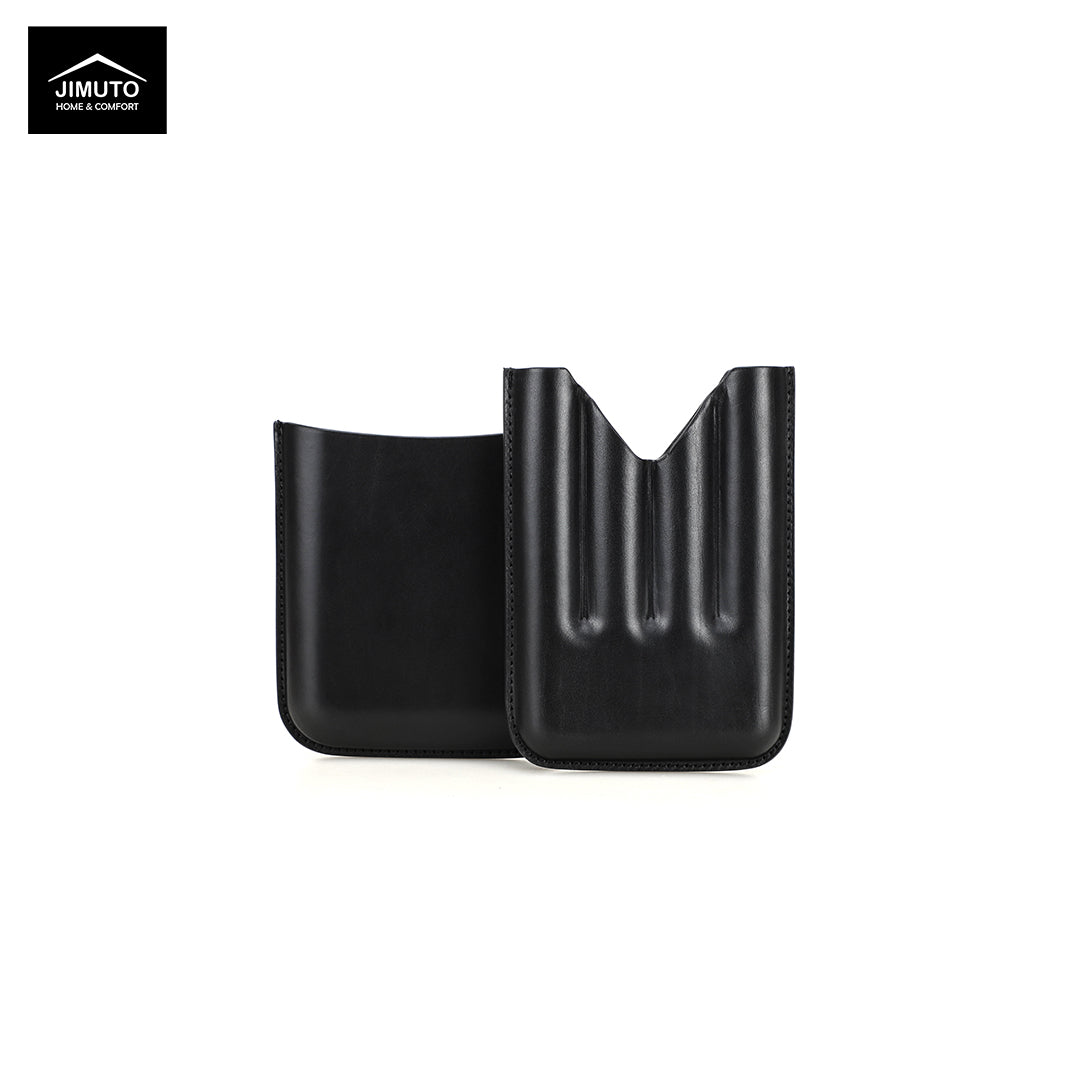 black leather travel cigar cases on a white background with 'JIMUTO' branding.