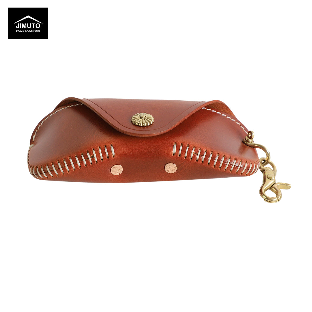 Handcrafted Top-Grain Leather Eyewear Case  |Unisex| JIMUTO JEC-BS