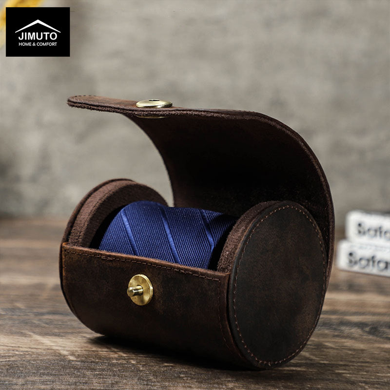 Leather Tie Storage Box — Holds 1 Tie, JIMUTO JTC-BS