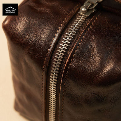 Vegetable-Tanned Leather Mini Bucket Bag | Unisex| JIMUTO LBB