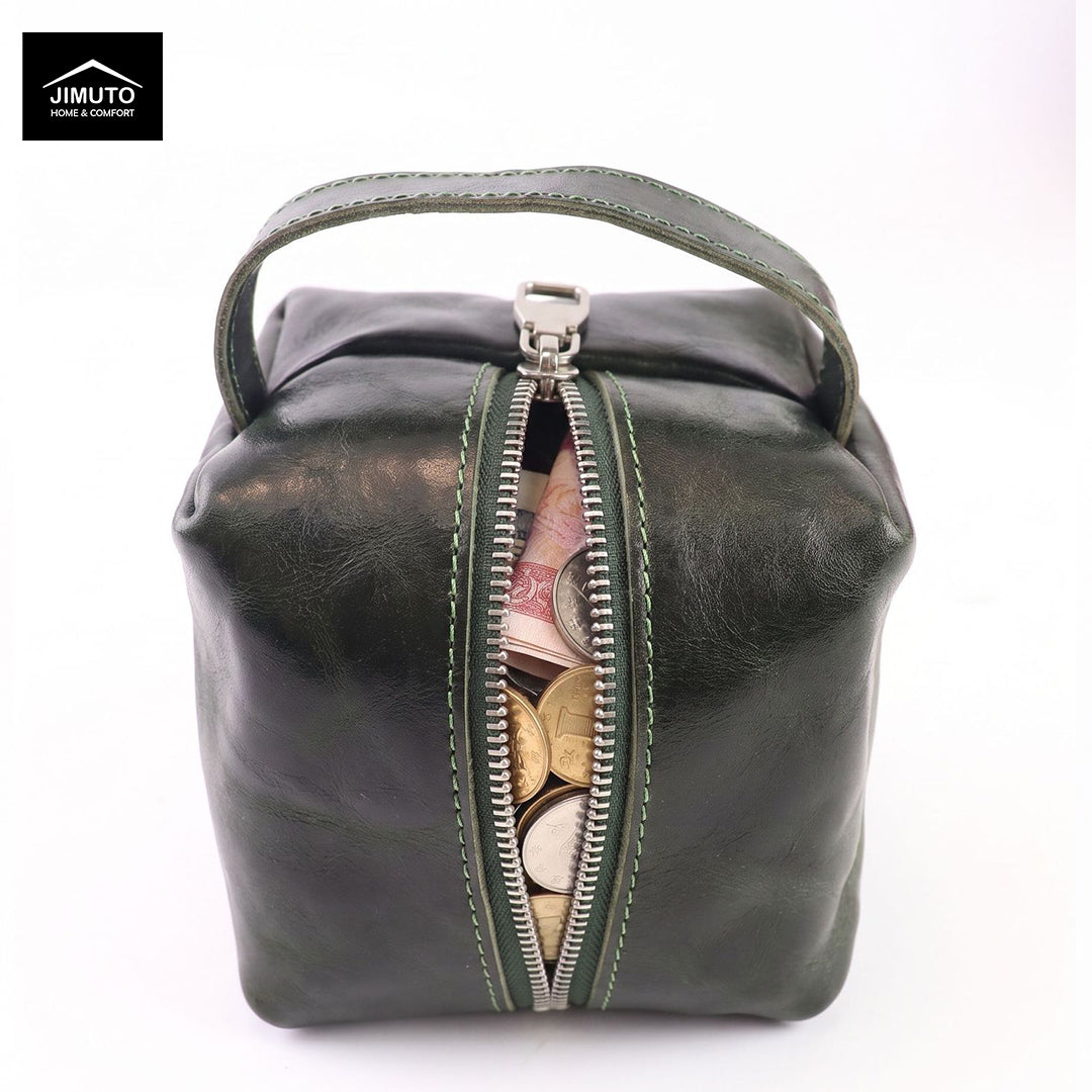 Vegetable-Tanned Leather Mini Bucket Bag | Unisex| JIMUTO LBB