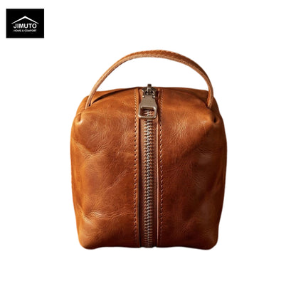 Vegetable-Tanned Leather Mini Bucket Bag | Unisex| JIMUTO LBB