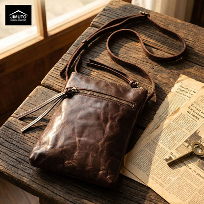 Genuine Top-Grain Cowhide Crossbody Bag | Large Capacity |Ladies| JIMUTO CLC