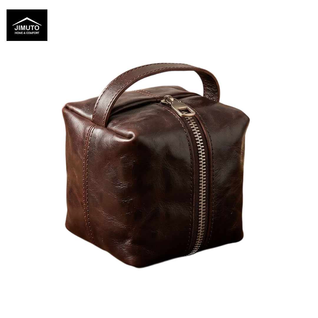 Vegetable-Tanned Leather Mini Bucket Bag | Unisex| JIMUTO LBB