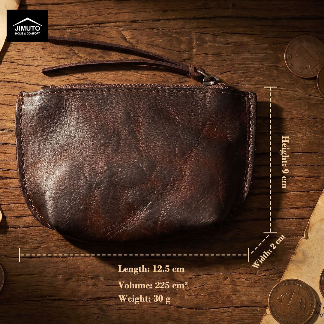 Handcrafted Vintage Leather Coin Clutch | Unisex| JIMUTO NLC